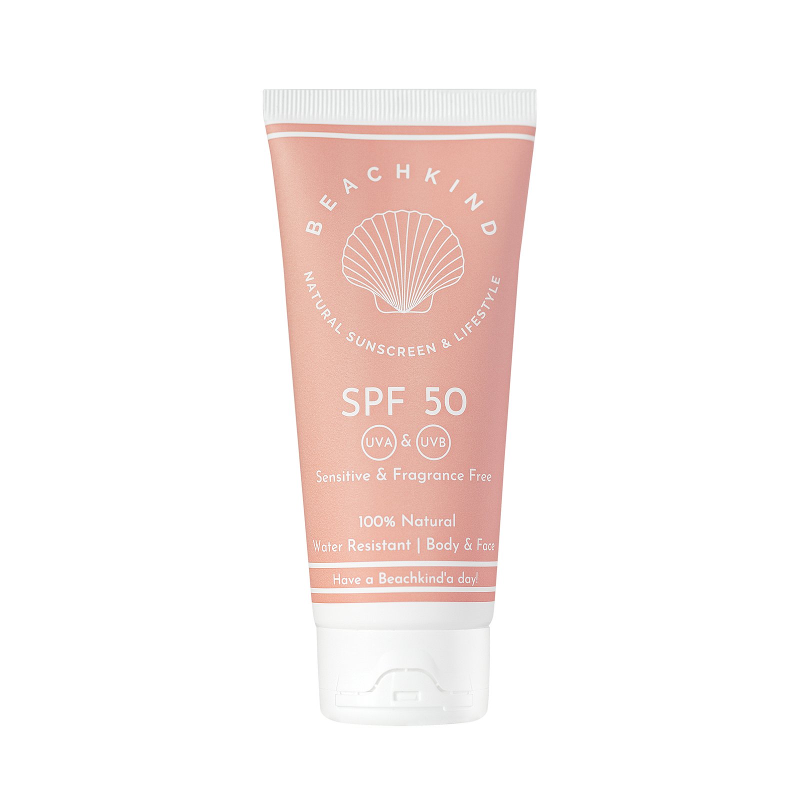 BEACHKIND Natural sunscreen Sensitive SPF50 Fragrance Free 100 ml