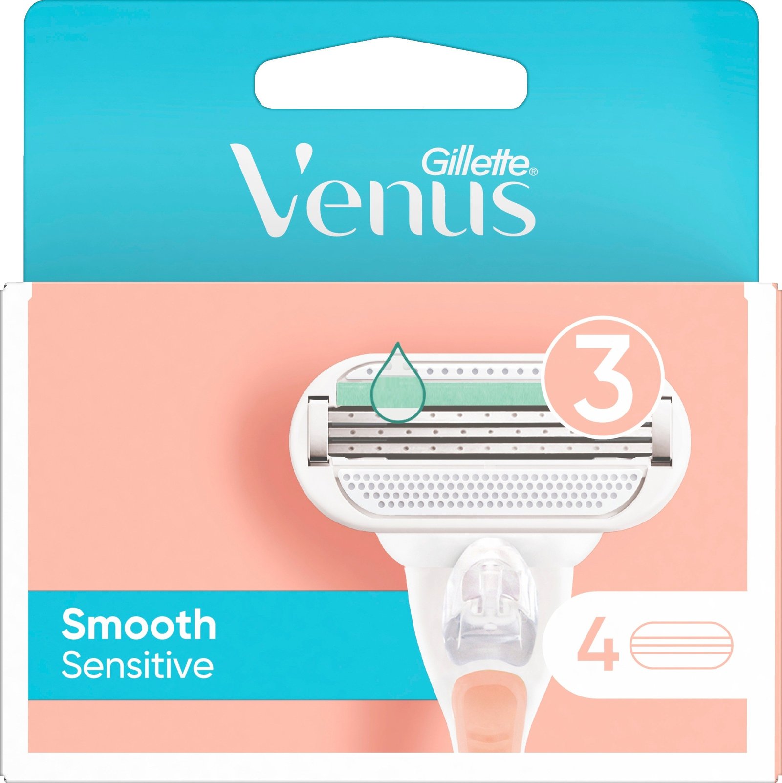 Gillette Venus Smooth Sensitive Rakblad 4 st