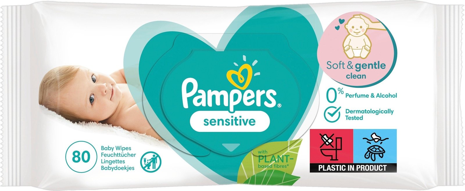 Pampers Sensitive Wipes 80 st