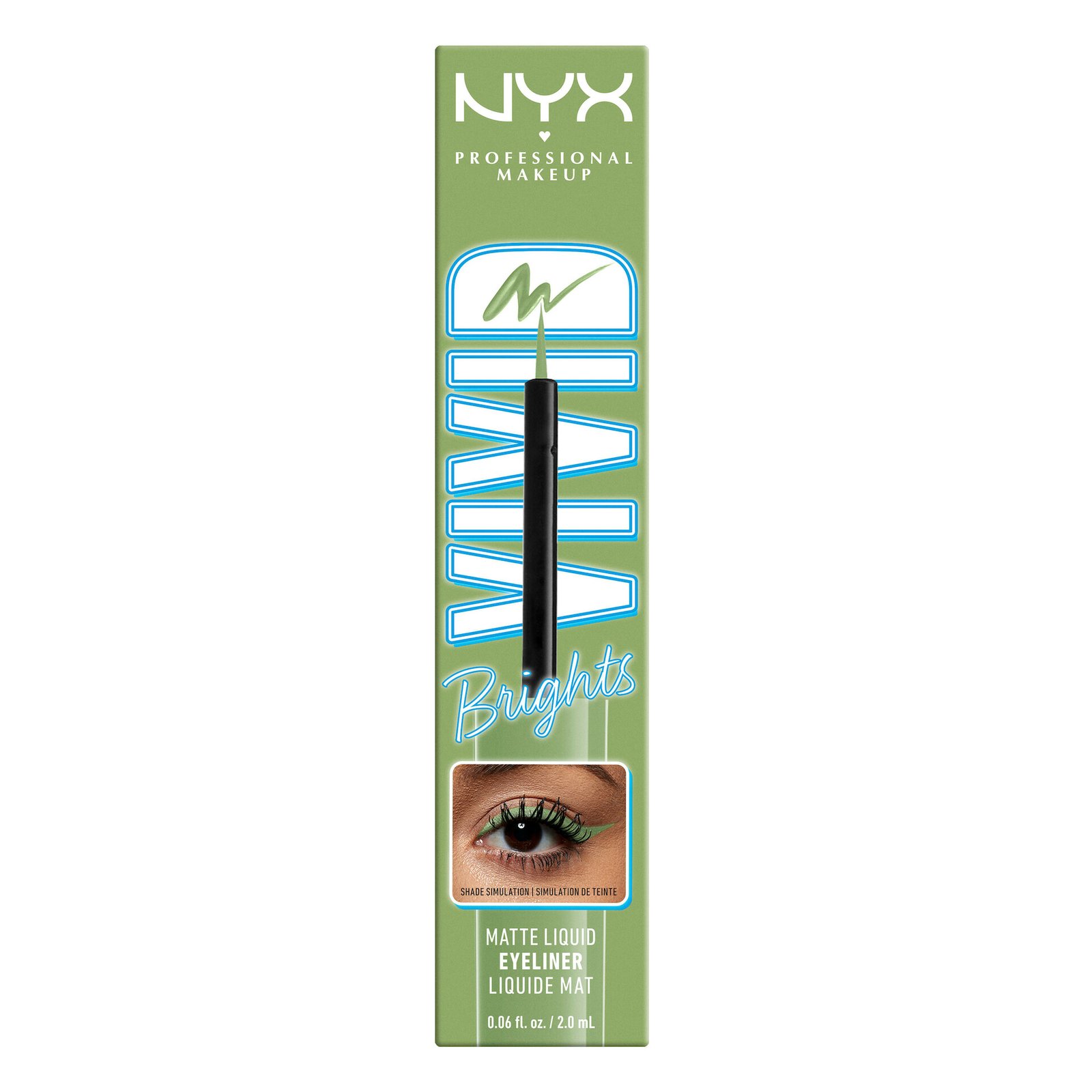 NYX Professional Makeup Vivid Bright Liquid Liner 02 Ghosted Green 2 ml