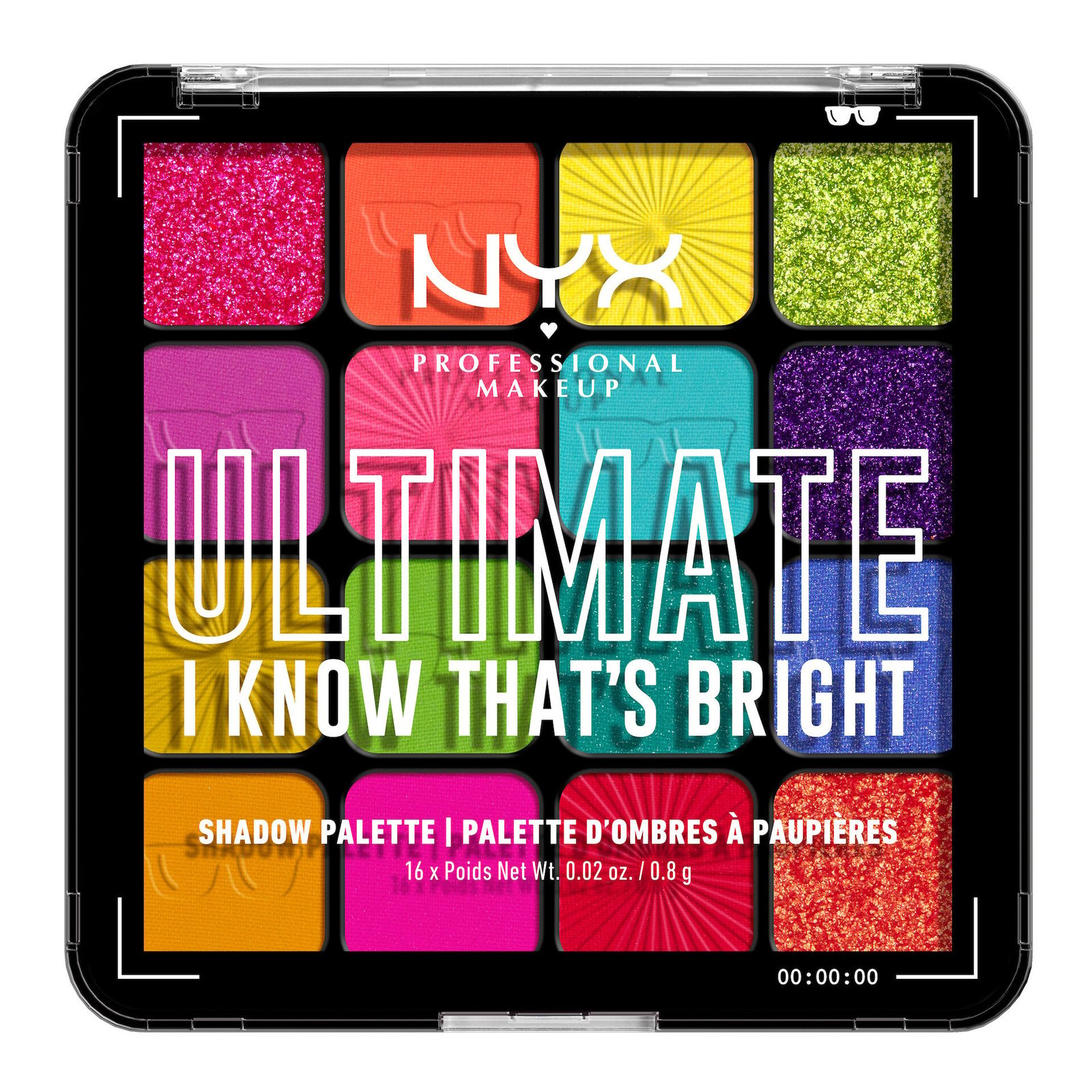 NYX Professional Makeup Ultimate Color Palette 16-Pan 04W I Know thats Bright 1 st