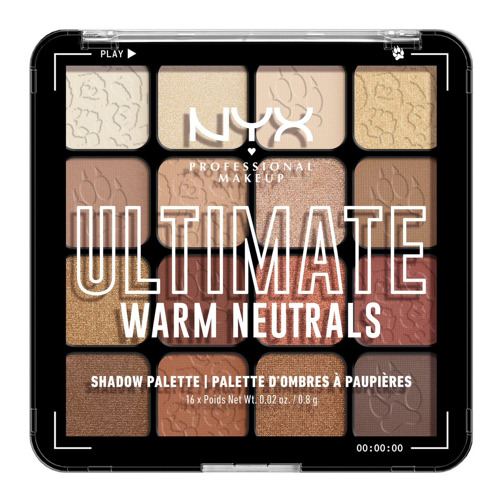 NYX Professional Makeup Ultimate Color Palette 16-Pan 05W Warm Neutrals 1 st