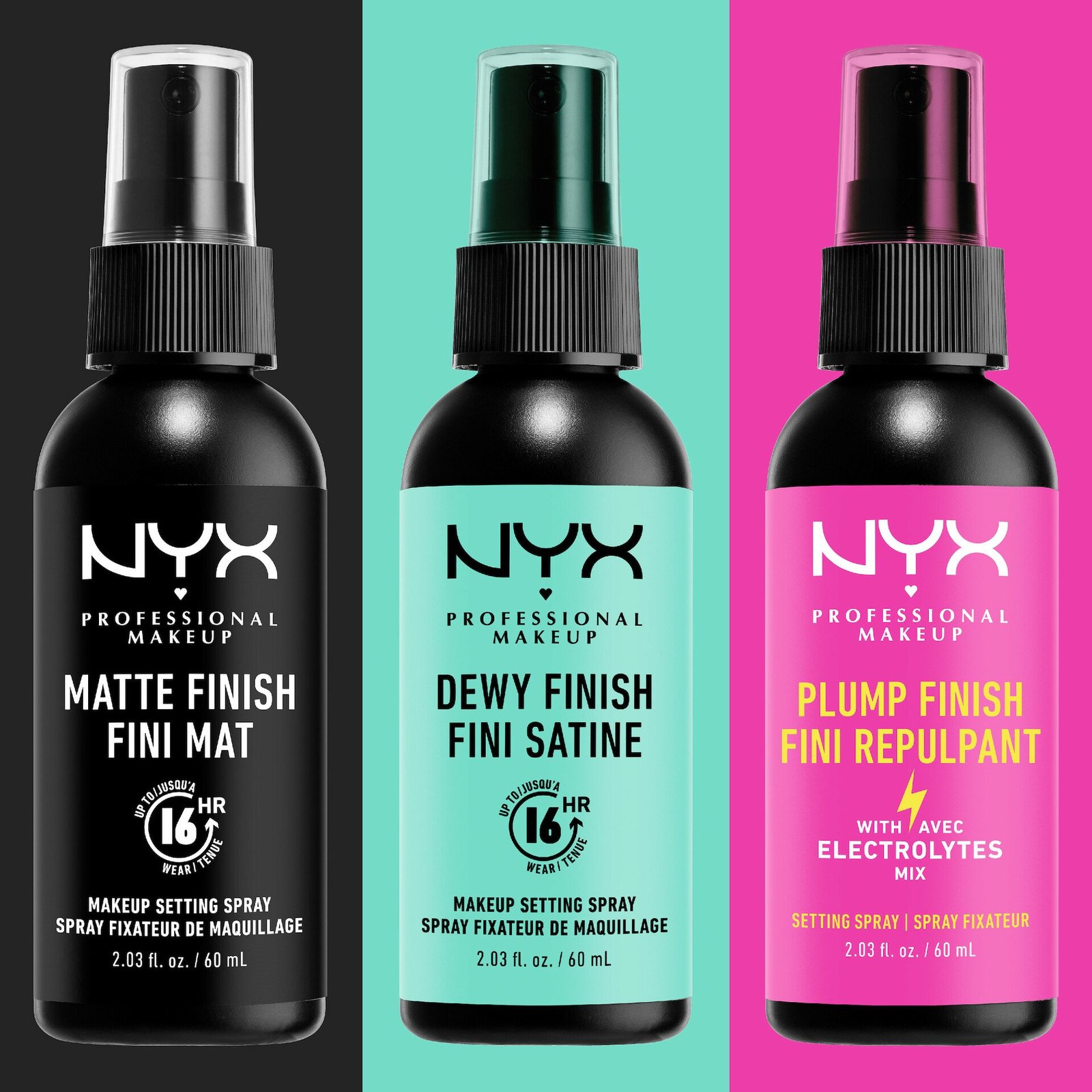 NYX Professional Makeup Make Up Setting Spray Matte Finish/Long Lasting 60 ml