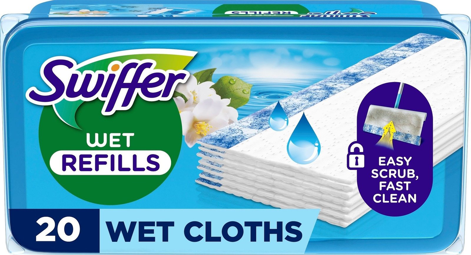 Swiffer Sweeper Fuktiga Refilldukar Med fräsch Doft 20 st