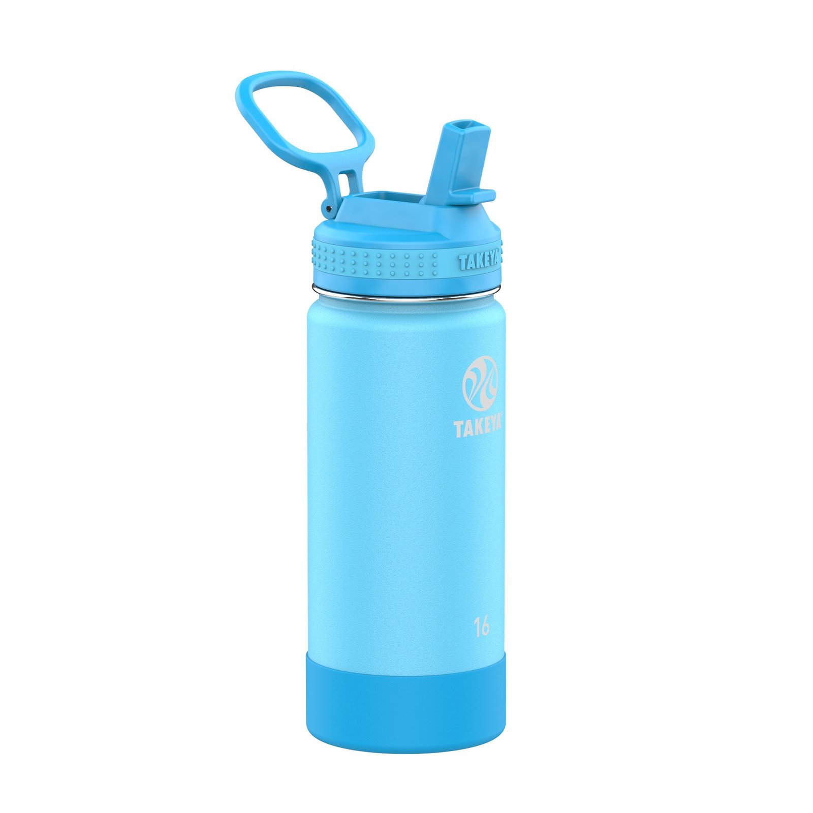 TAKEYA Actives Straw Insulated Bottle Sail Blue/Atlantic 475 ml