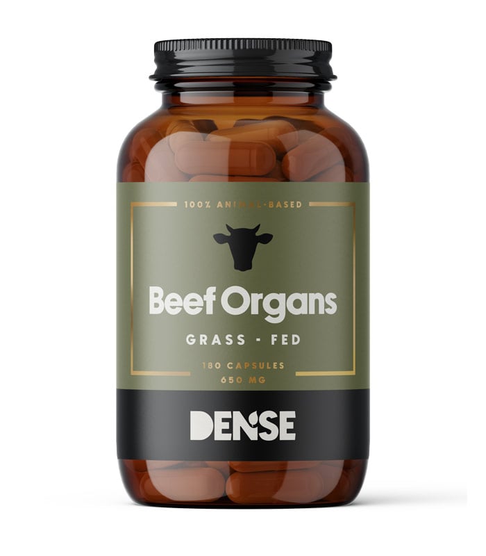 DENSE Beef Organs 650 mg 180 kapslar