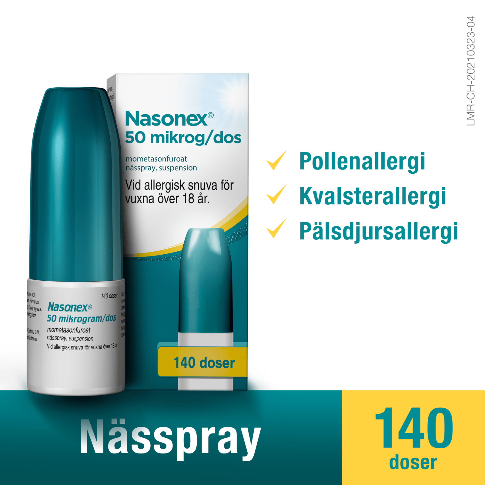 Nasonex Nässpray Suspension 50 µg/dos 140 doser