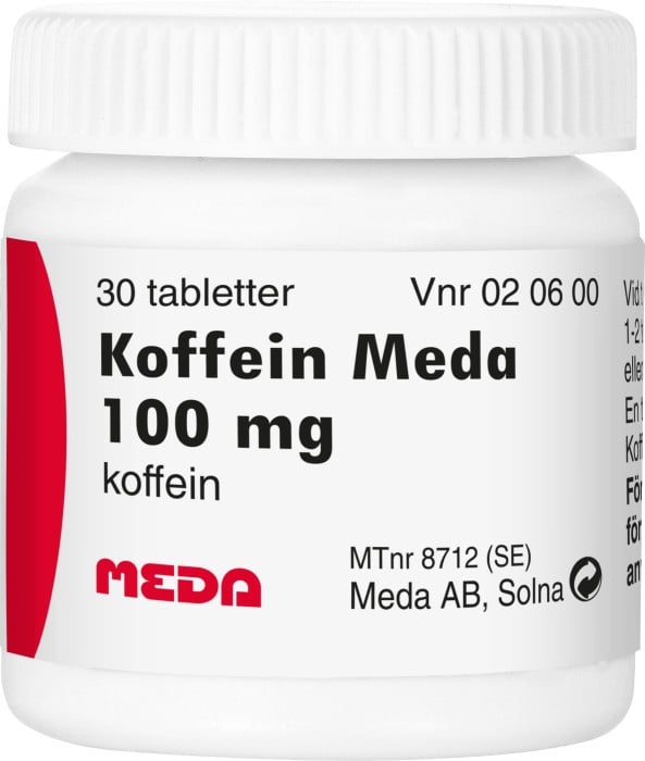 Koffein Meda tabletter 100mg 30 tabletter