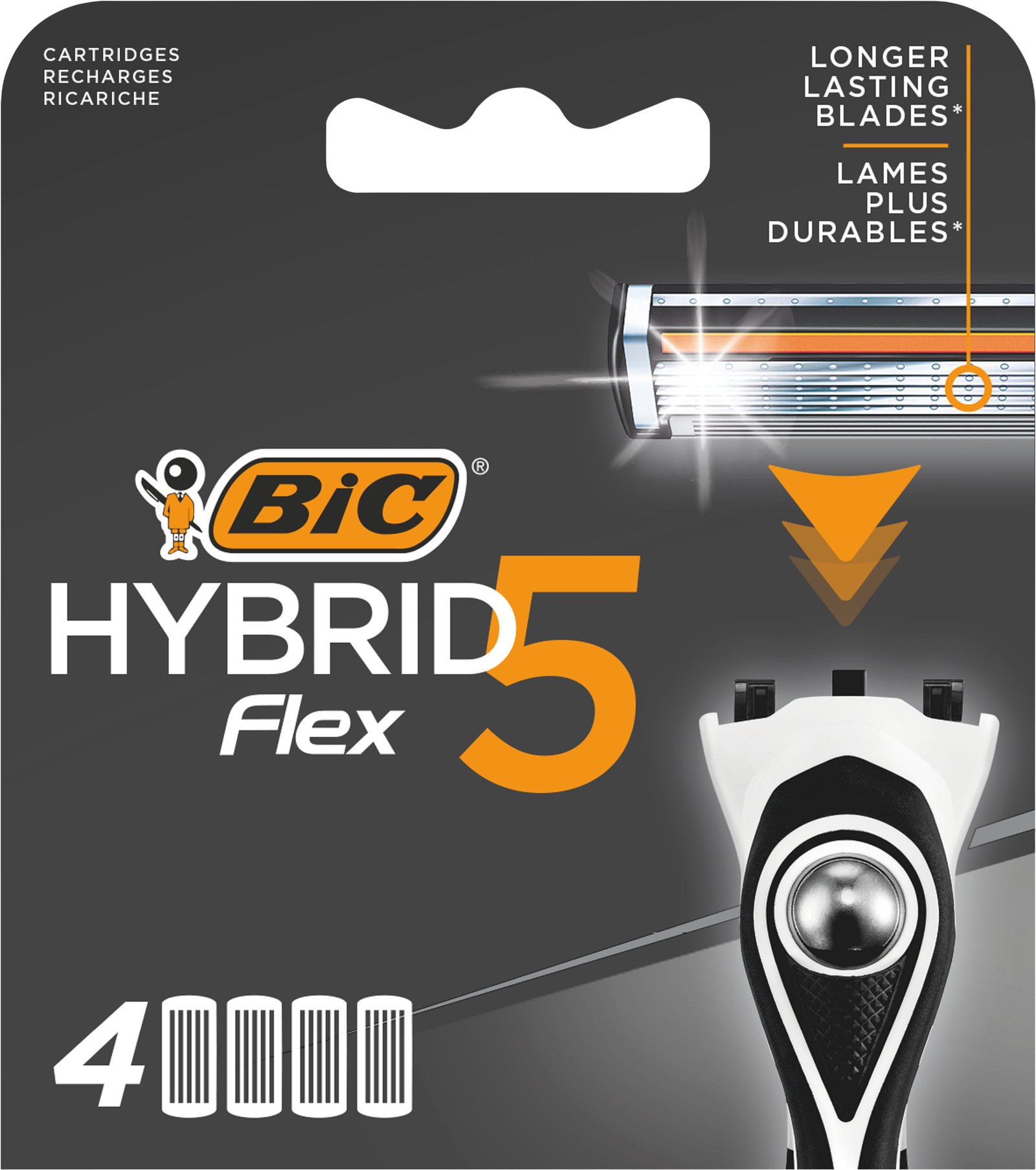 BIC Rakblad Hybrid 5 Flex 4 st
