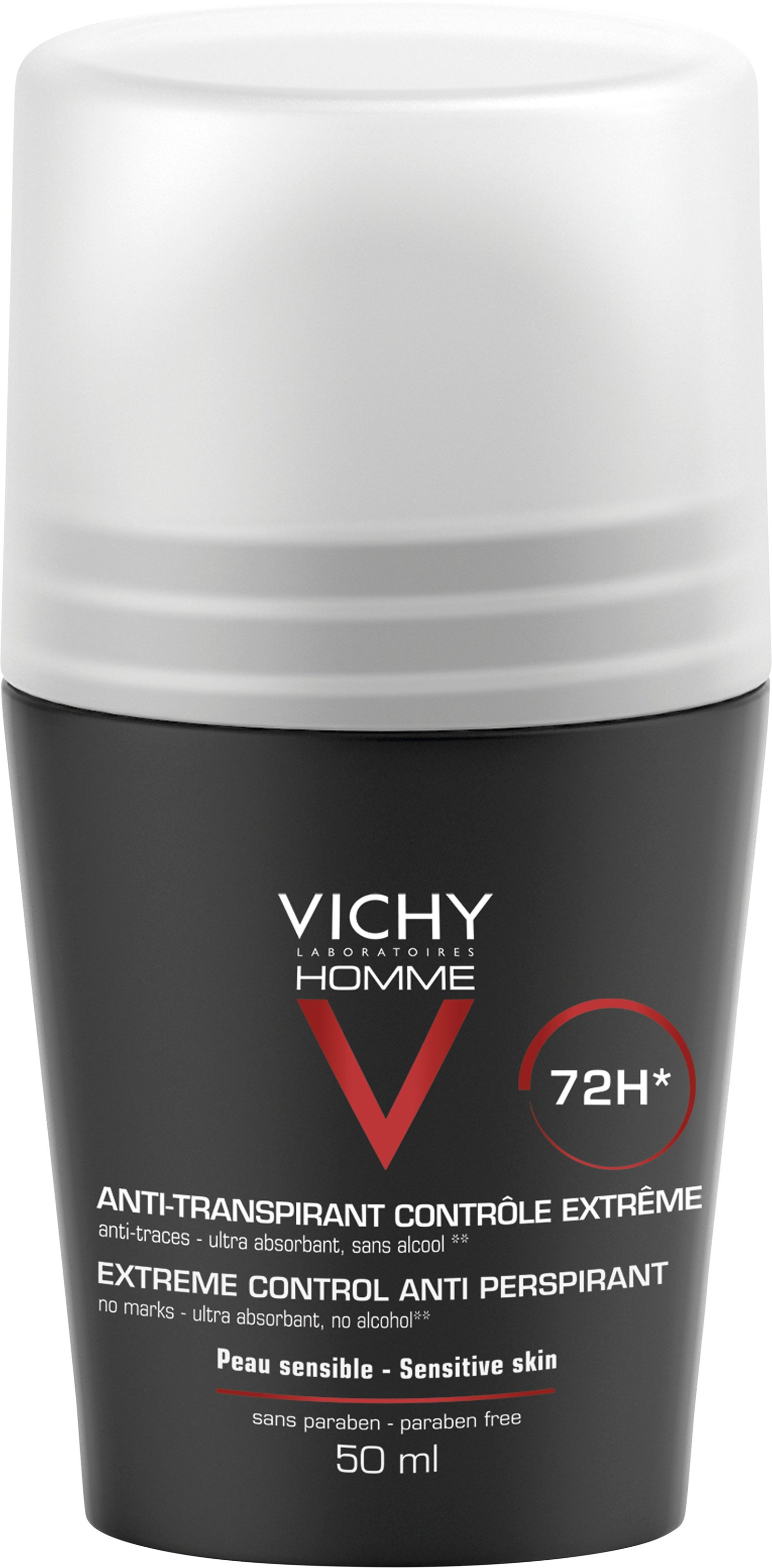 Vichy Homme Deo Roll-on 72h Anti-trace 50 ml