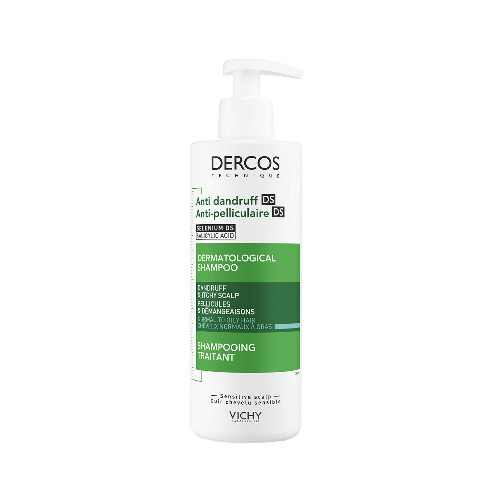 Dercos Technique Anti-Dandruff Shampoo for Normal and Oily Hair 390ml