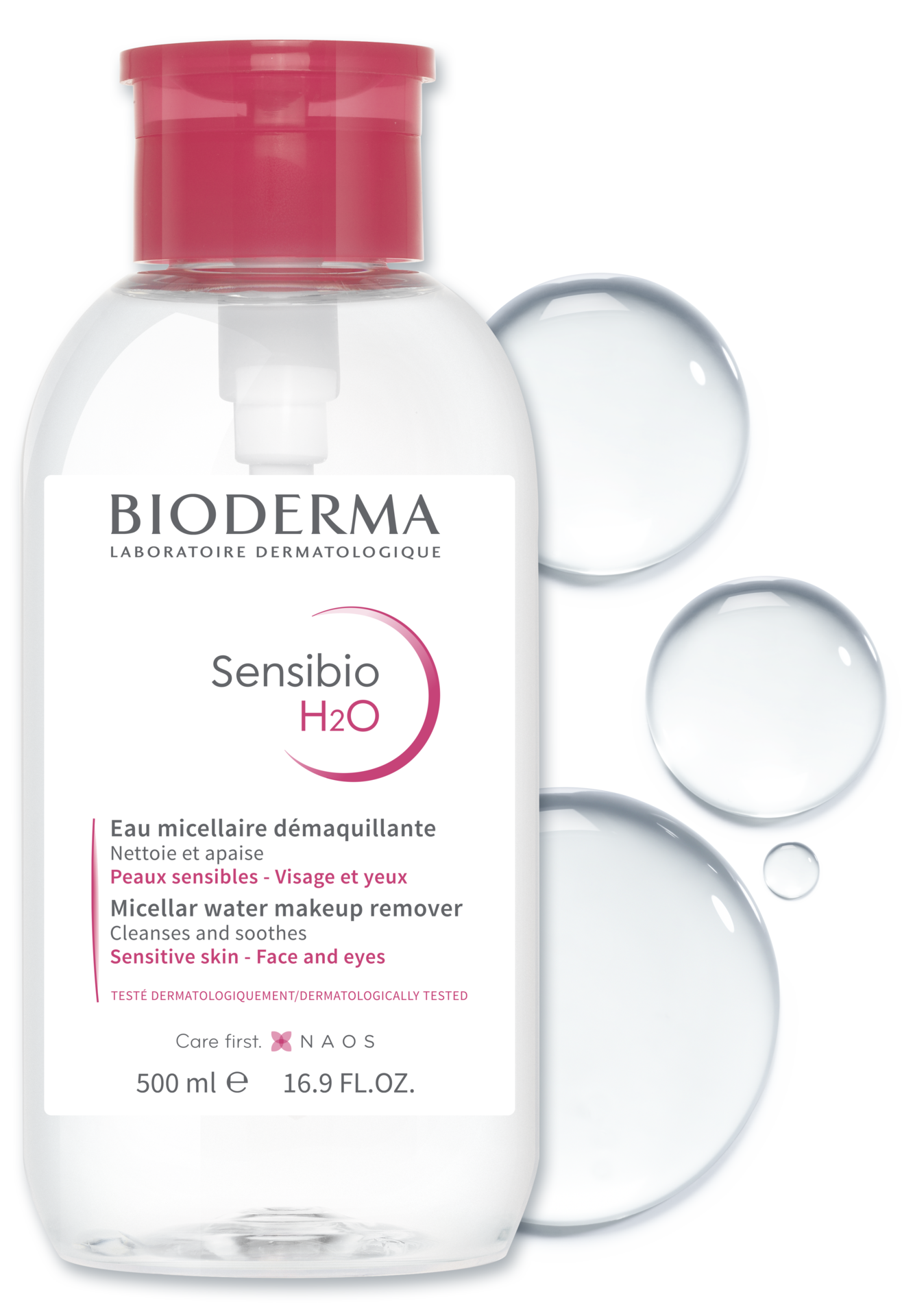 Bioderma Sensibio H2O med pump 500 ml