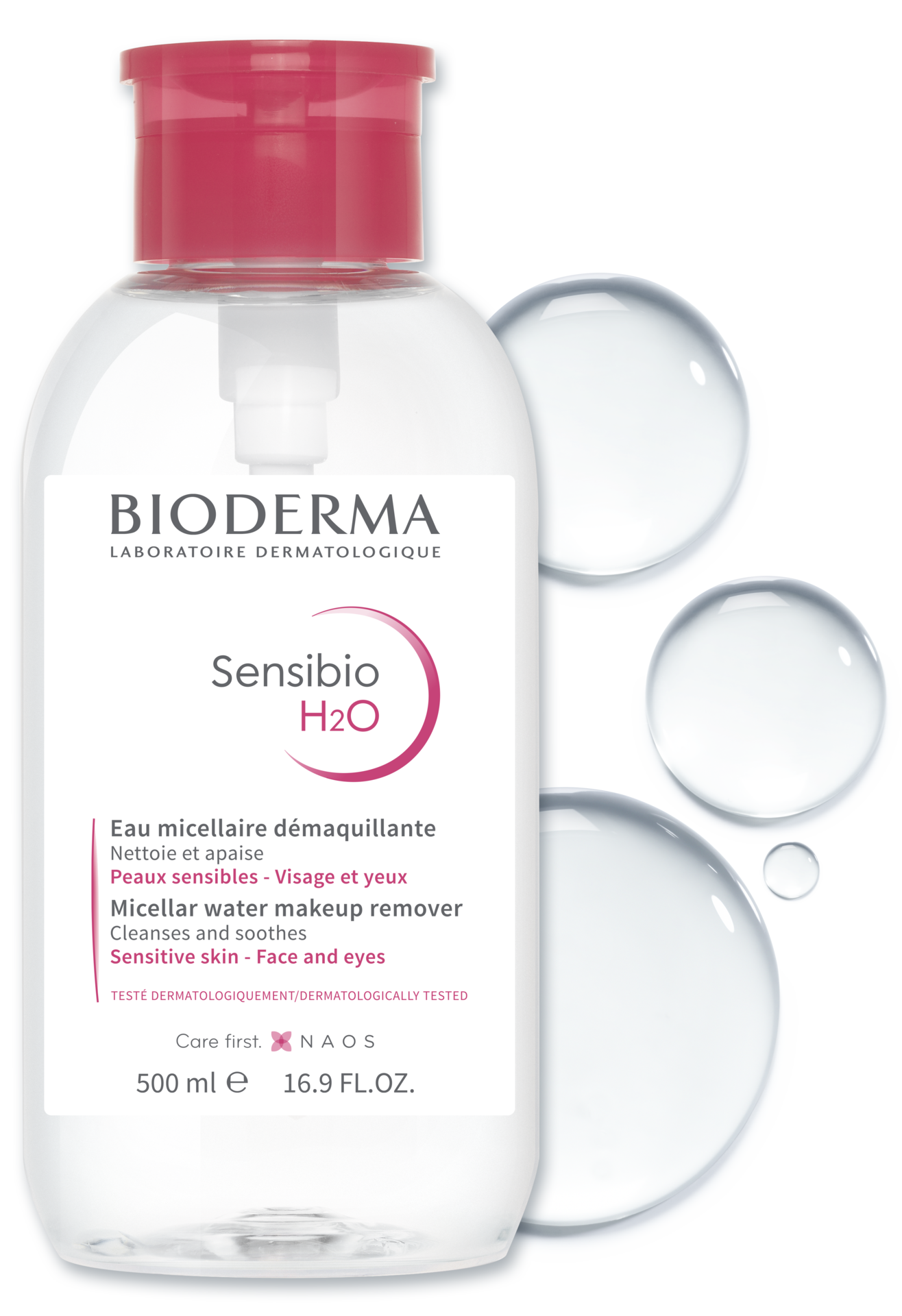 Bioderma Sensibio H2O med pump 500 ml