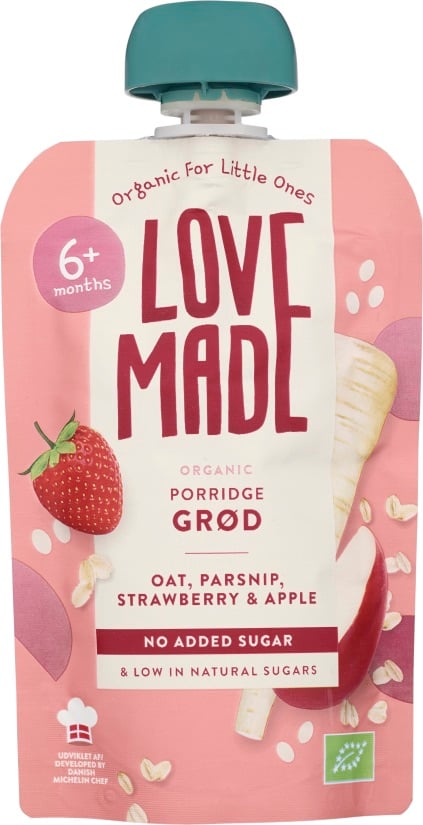 LoveMade Grōt Havre, Palsternacka, Jordgubb & Äpple 100 g