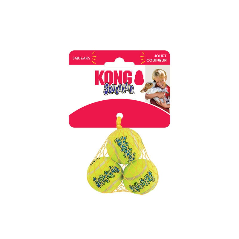 KONG Airdog Sqeuaker Tennisboll XS 4cm 3 st
