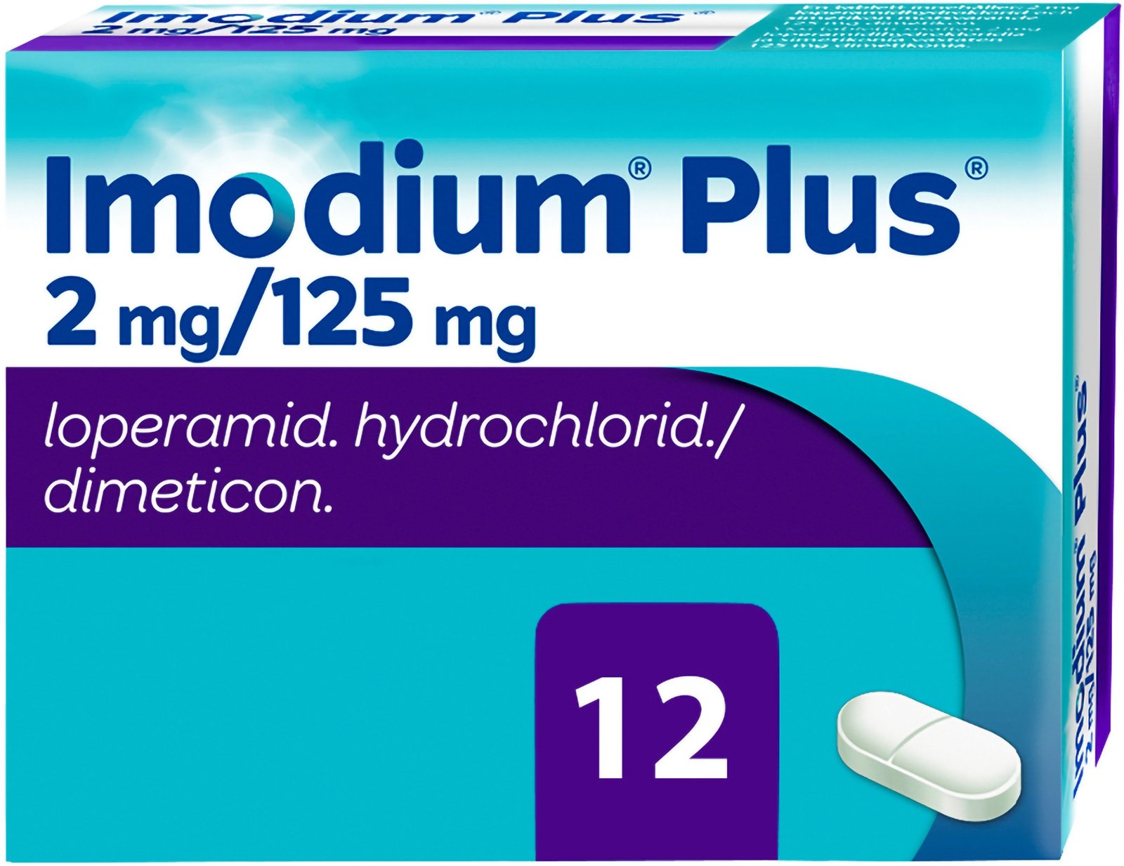 Imodium Plus 2mg/125mg tabletter, 12st