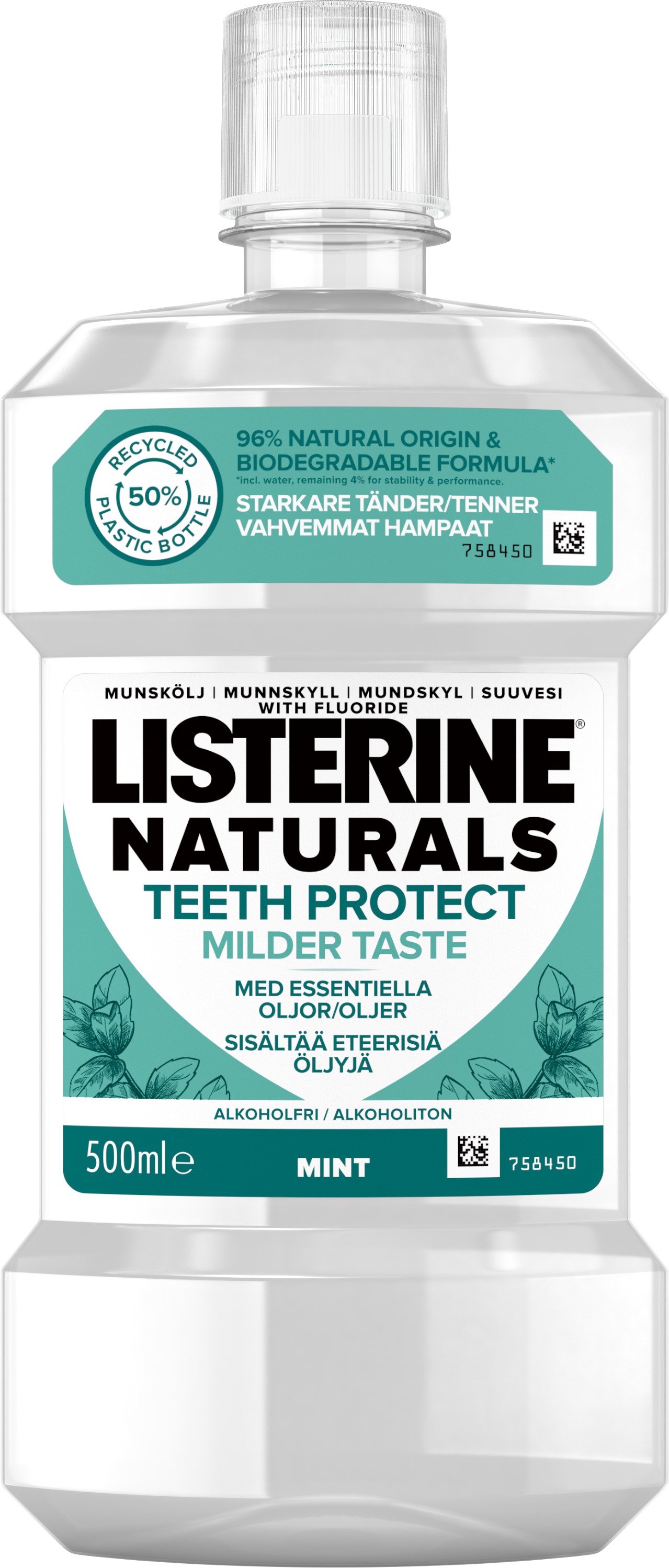 Listerine Naturals Teeth Protect Milder Taste 500 ml