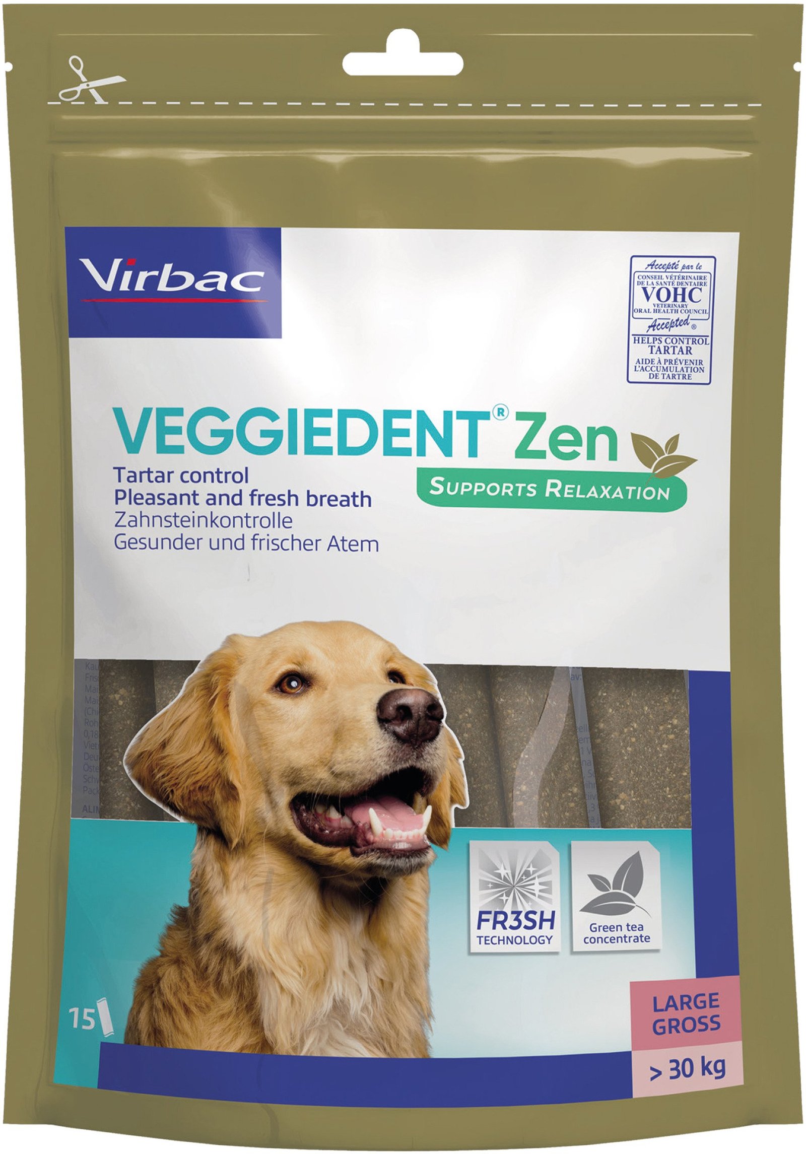Virbac VeggieDent Zen Tuggpinnar Large >30kg 15 st