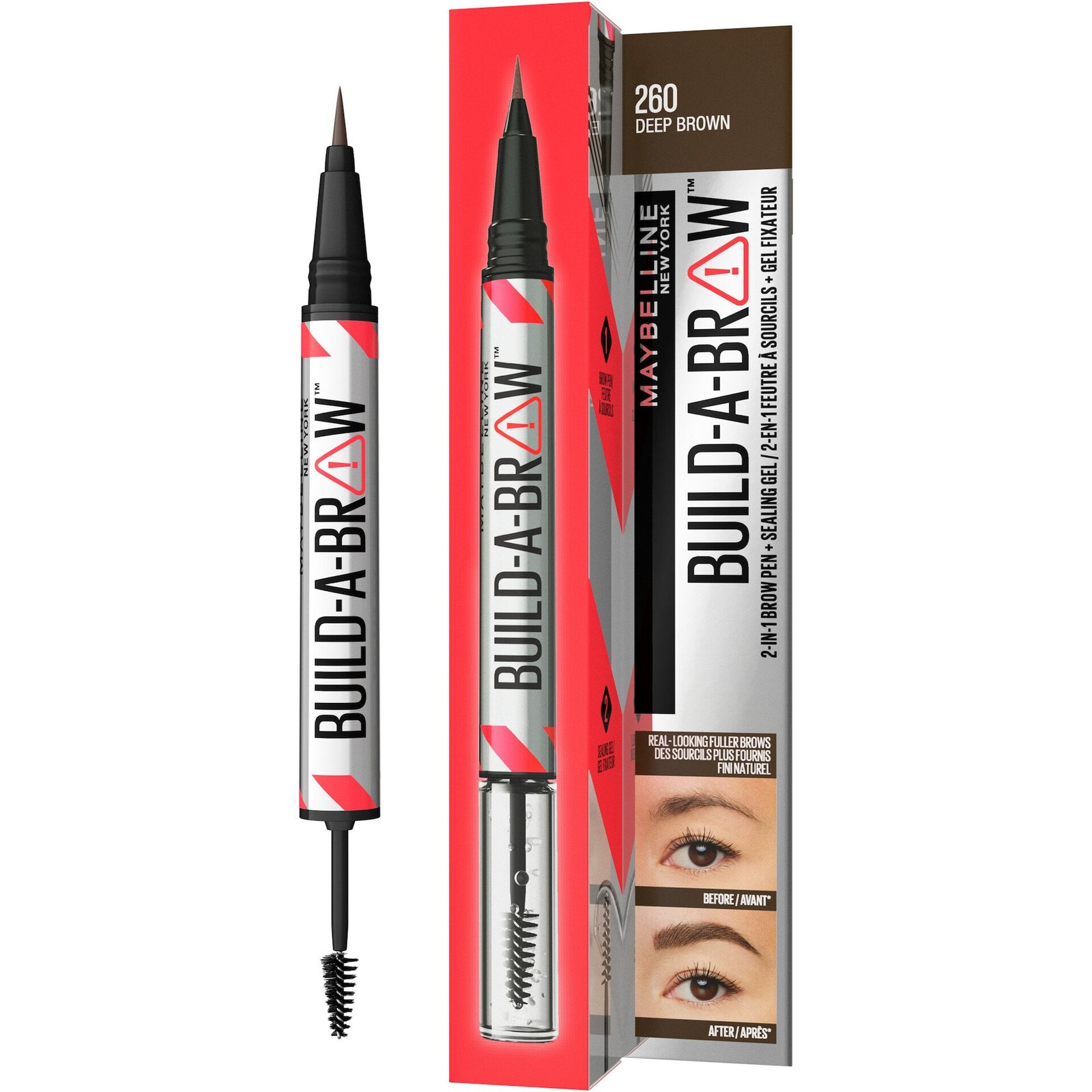 Maybelline New York Build-A-Brow Pen 260 Deep Brown 1 st