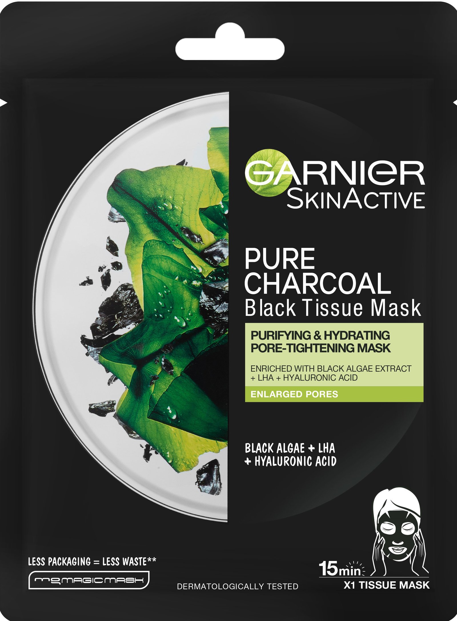 Garnier Skin Active Charcoal Tissue Mask Black Algae 1 st