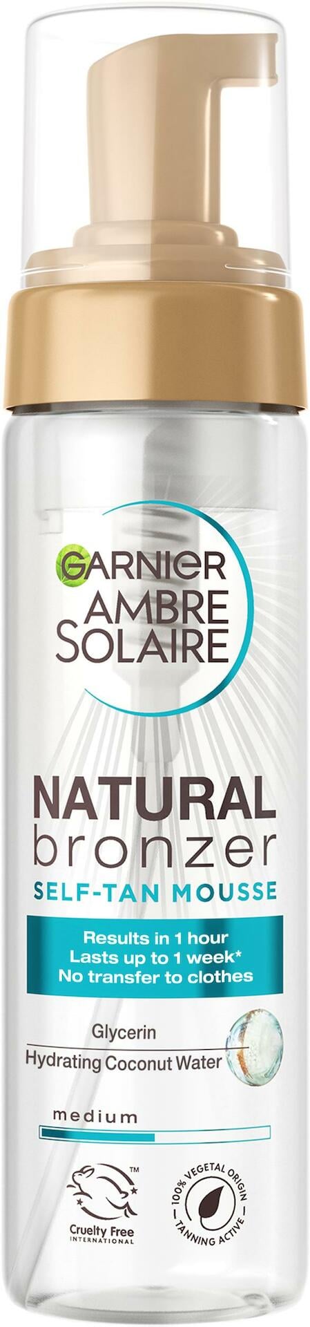 Garnier Ambre Solaire Natural Bronzer Self Tan Mousse 200 ml