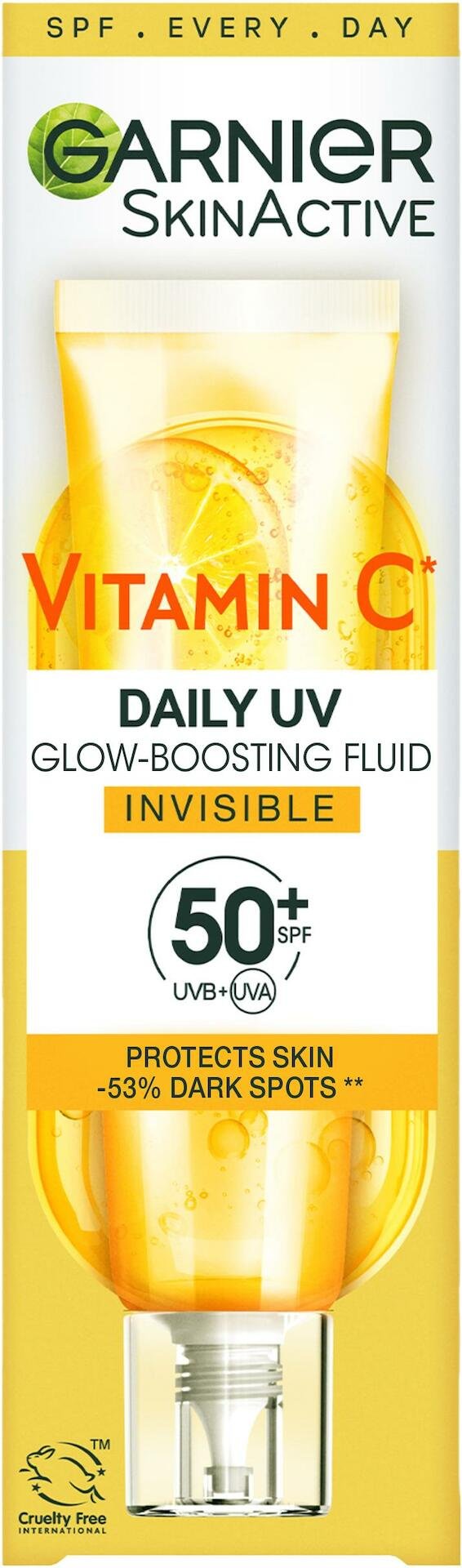 Garnier SkinActive Vitamin C Invisible UV SPF50+ Glow Boosting Fluid 40 ml