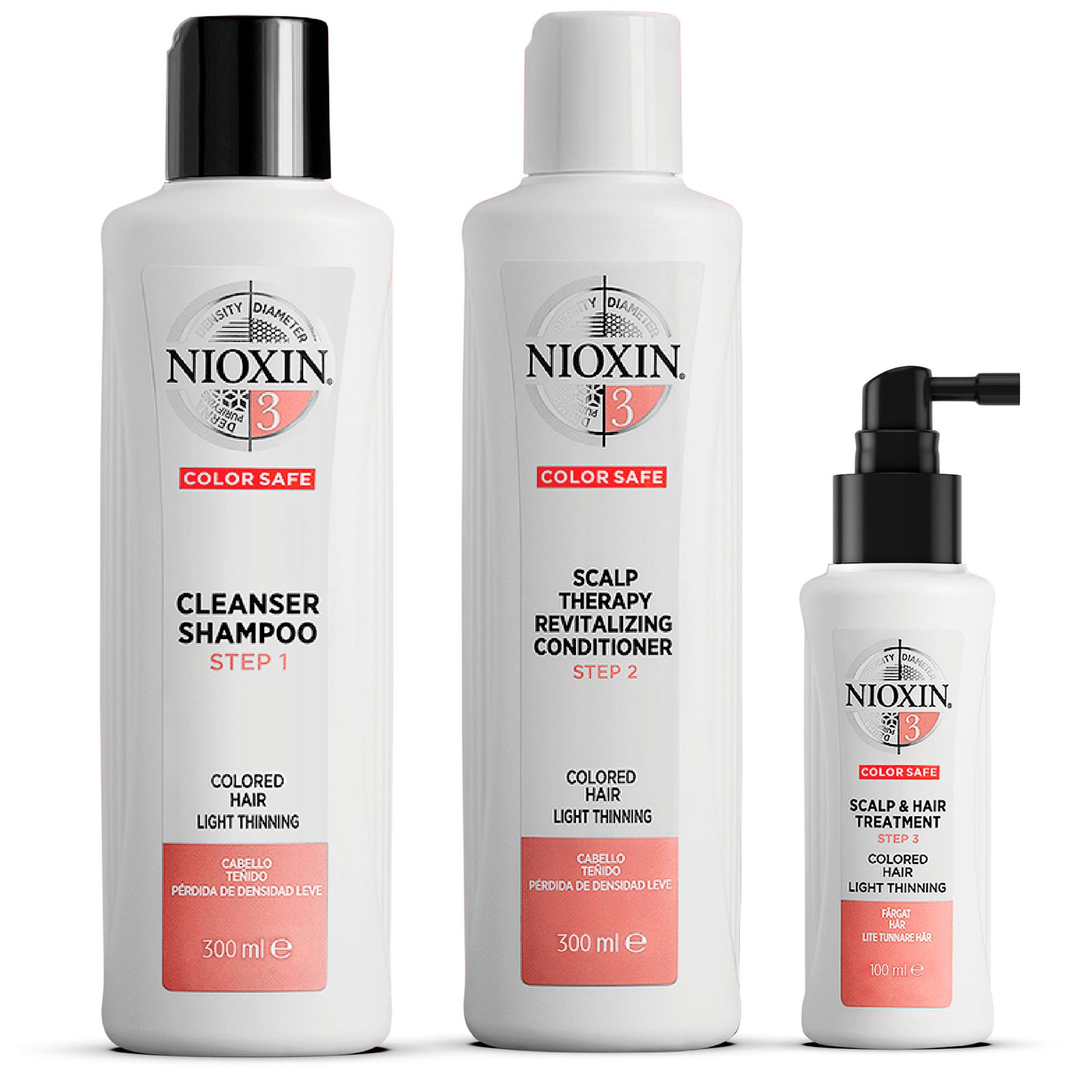 NIOXIN Hair System Kit 3 Tunt & Färgat Hår 700 ml