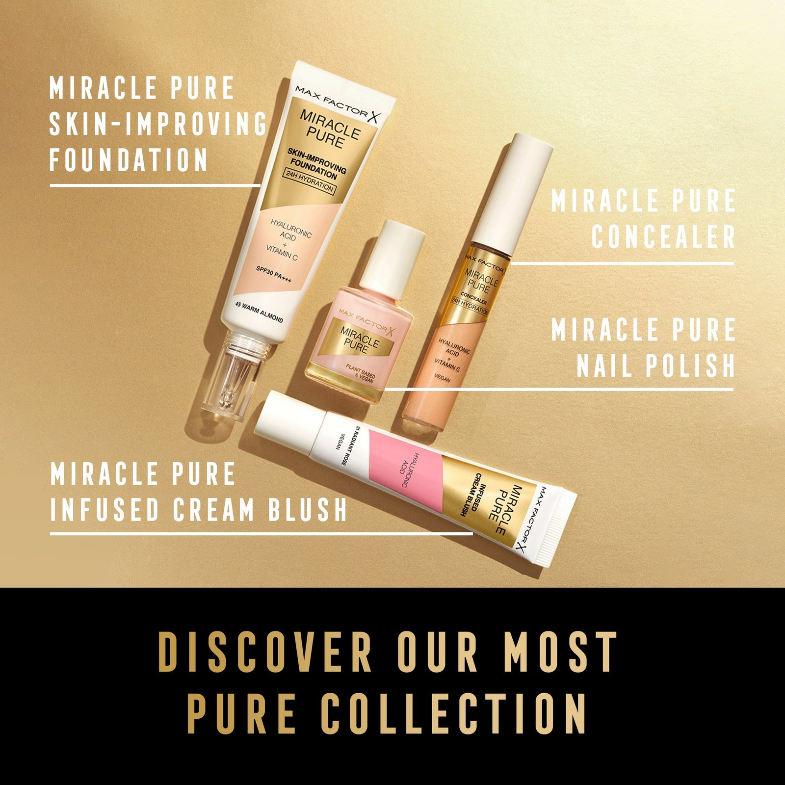 Max Factor Miracle Pure Foundation 89 Warm Praline 30 ml