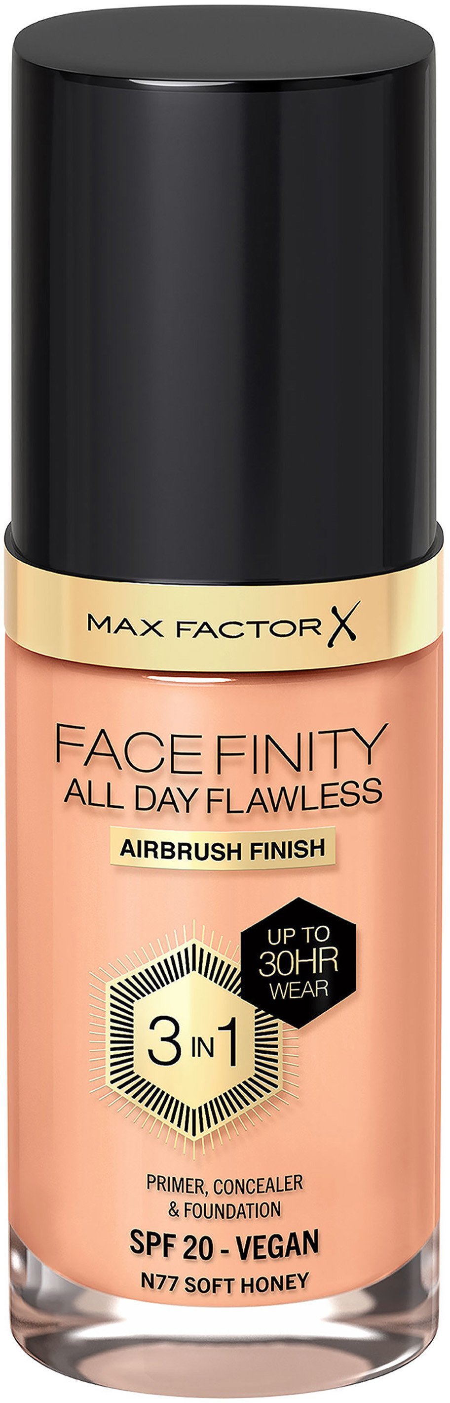 Max Factor Face Finity All Day Flawless 3in1 Foundation N77 Soft Honey 30 ml