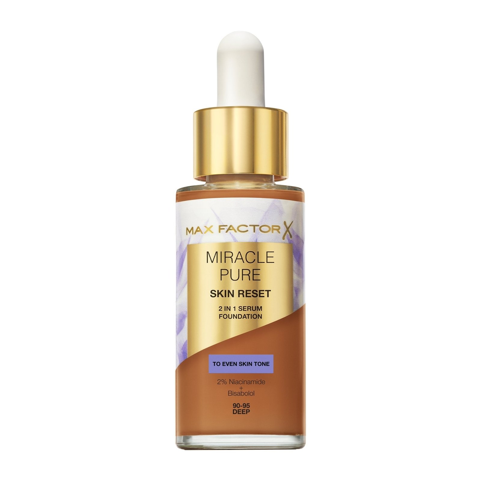 Max Factor Miracle Pure 2in1 Skin Reset Serum Foundation 80-85 Medium 30ml