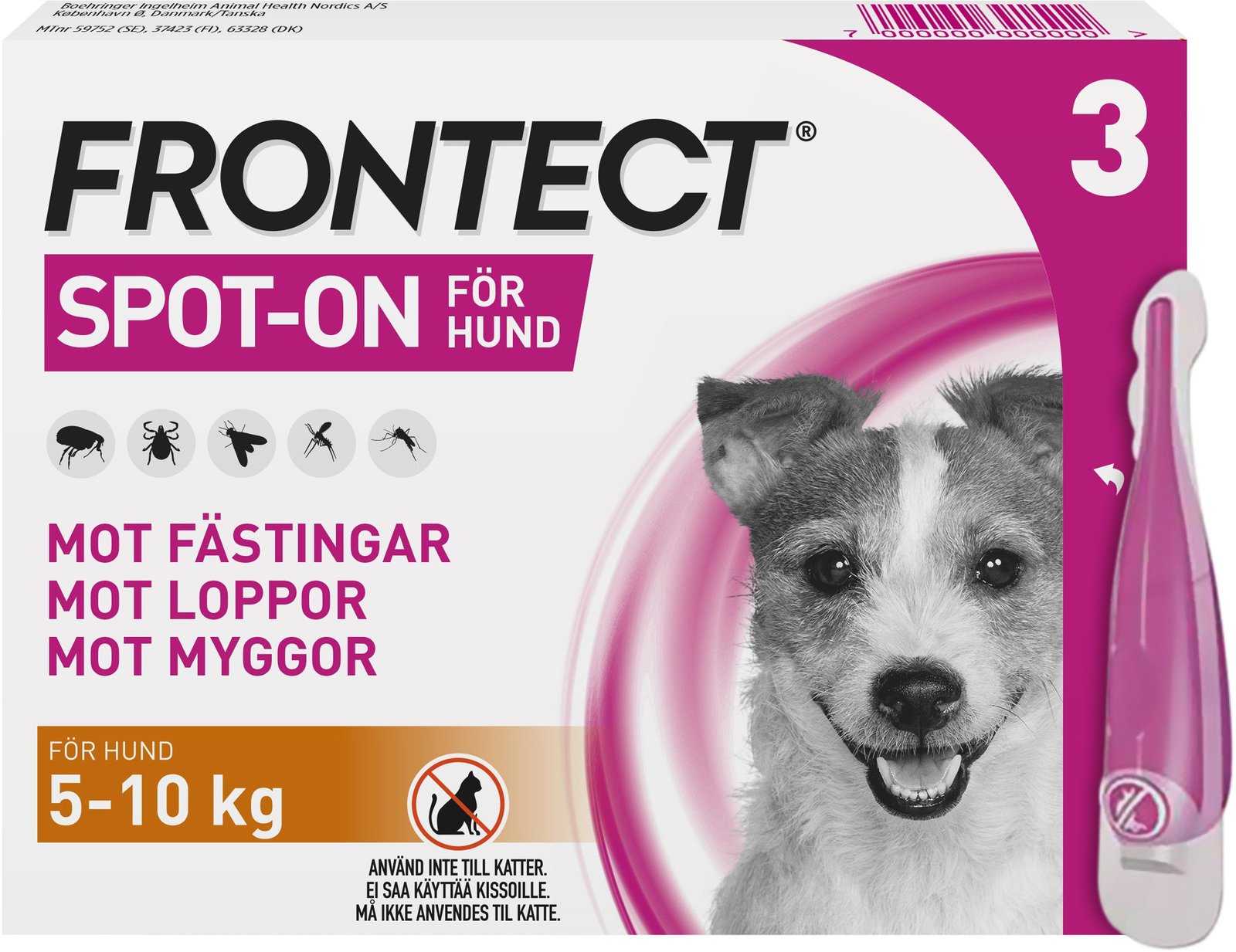 FRONTECT Spot-On Hund 5-10 kg 1 ml x 3 st