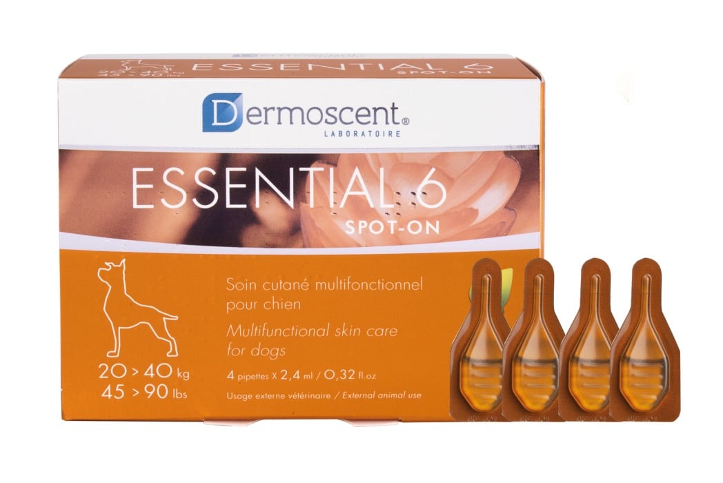 Dermoscent Essential 6® Spot-on för hundar 20-40 kg 4 x 2,4 ml 4 x 0,6 ml
