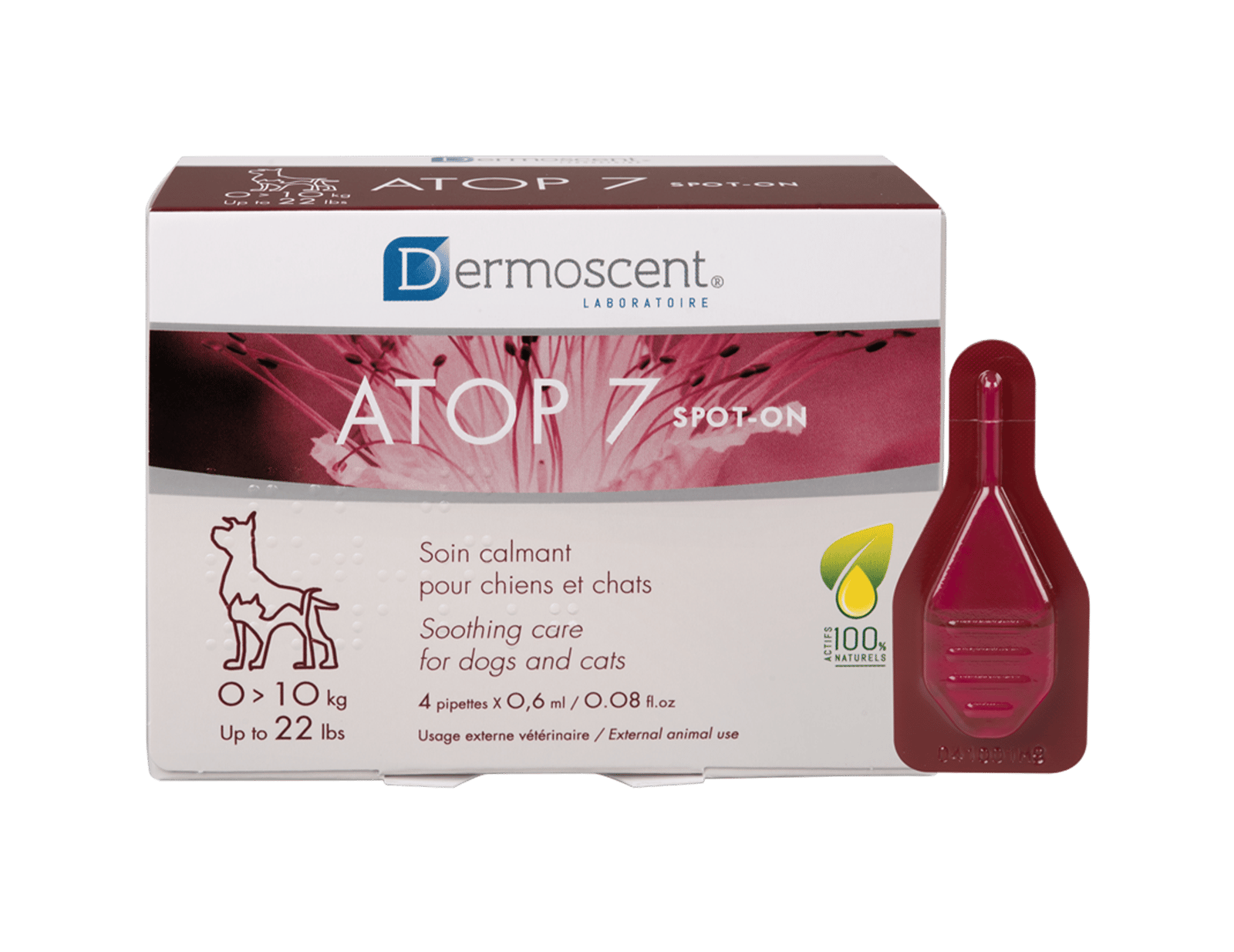 Dermoscent ATOP 7® Spot-on hundar & katter 0-10 kg 4 st