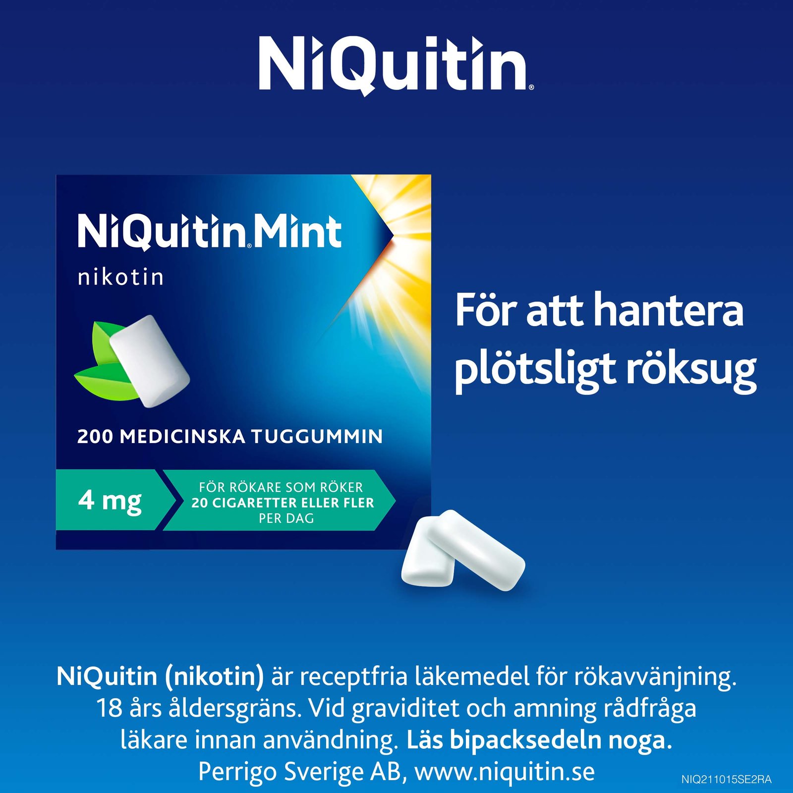 NiQuitin Mint 4 mg Medicinskt tuggummi 200 st