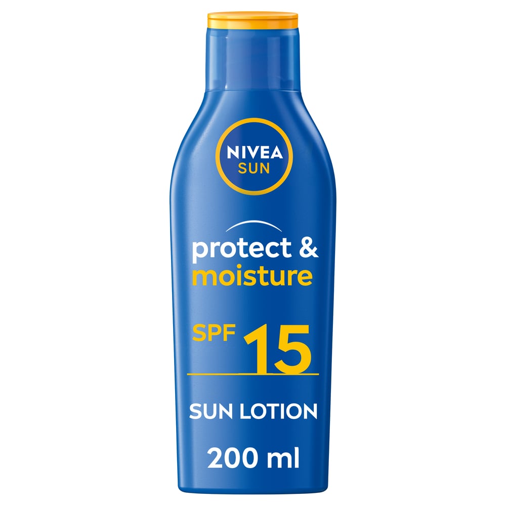 NIVEA SUN Solkräm Protect & Moisture SPF15 Sun Lotion 200ml