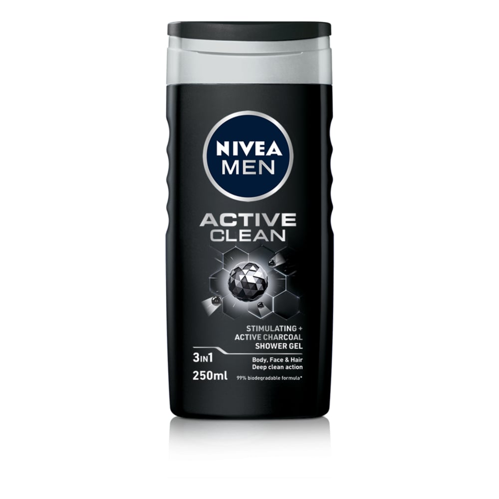 NIVEA MEN Active Clean 3in1 Shower Gel 250 ml