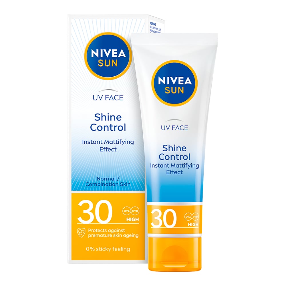 NIVEA SUN Solskydd ansikte UV Face Shine Control Cream SPF30 50ml
