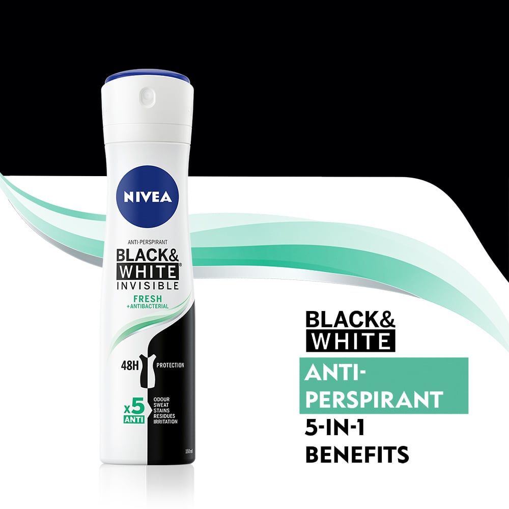 NIVEA Black & White Invisible Fresh 48h Deo Spray 150 ml