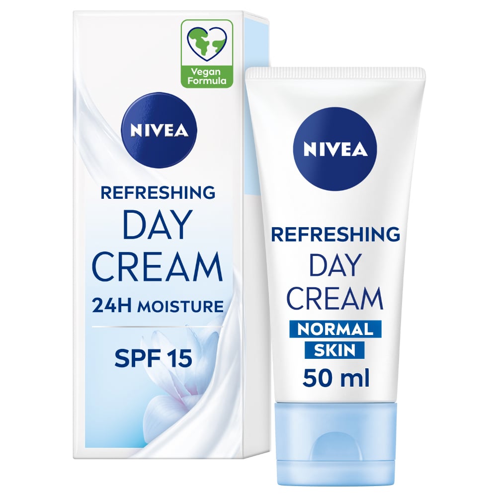 Nivea Refreshing Day Cream 24h Mositure SPF15 Normal Skin 50 ml