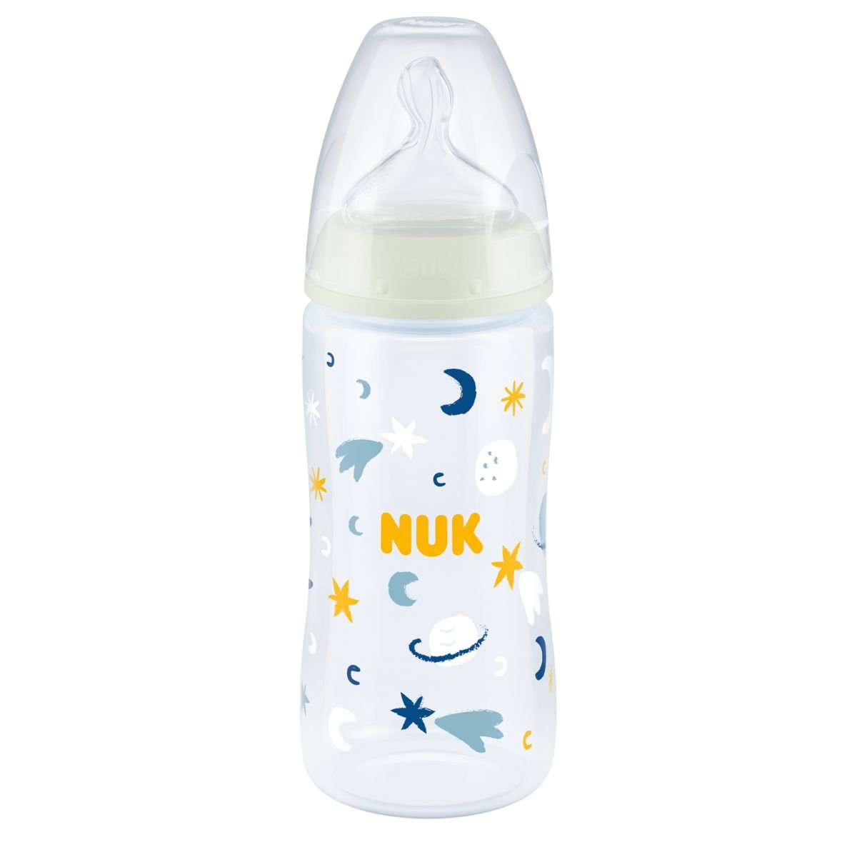 NUK First Choice+ Nappflaska Night & Day 300 ml - Olika färger & mönster