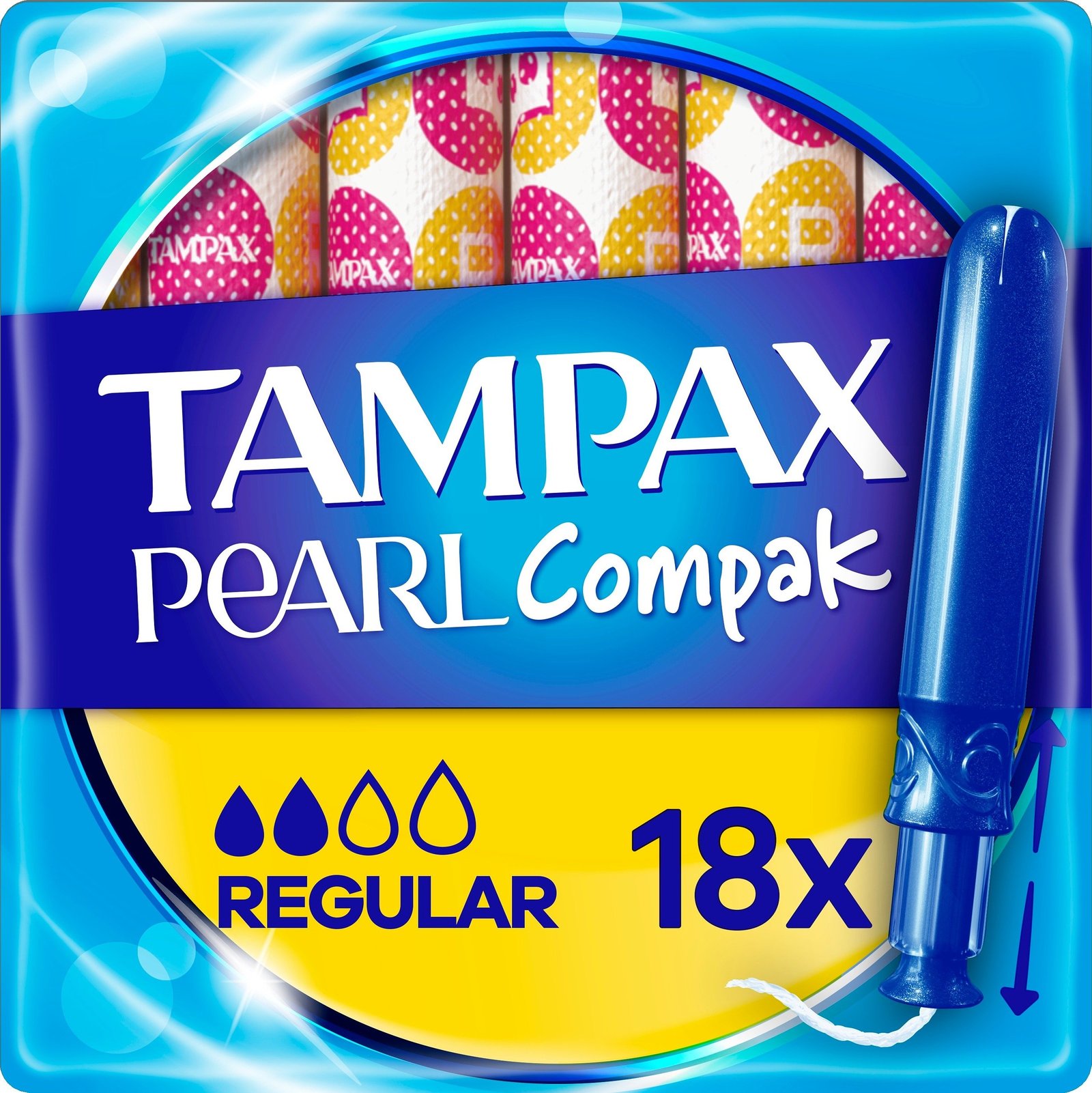 Tampax Compak Pearl Regular Tamponger med applikator 18 st