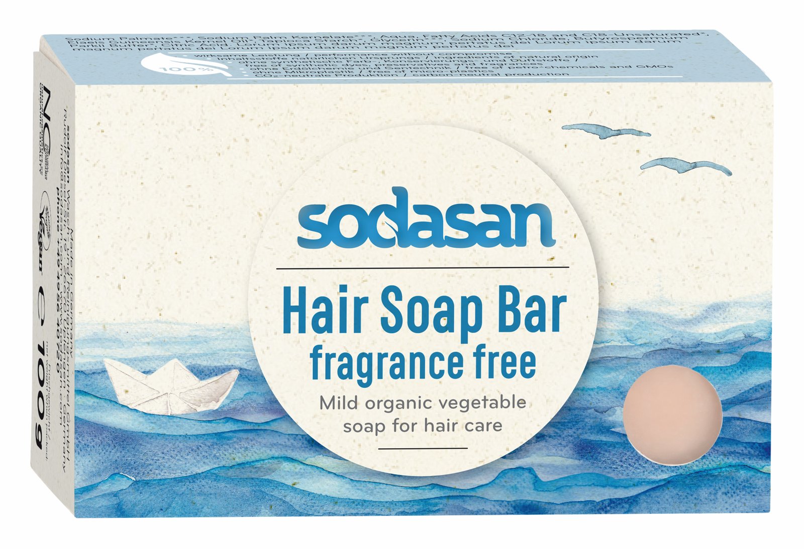 Sodasan Hair Soap Bar Neutral 100 g