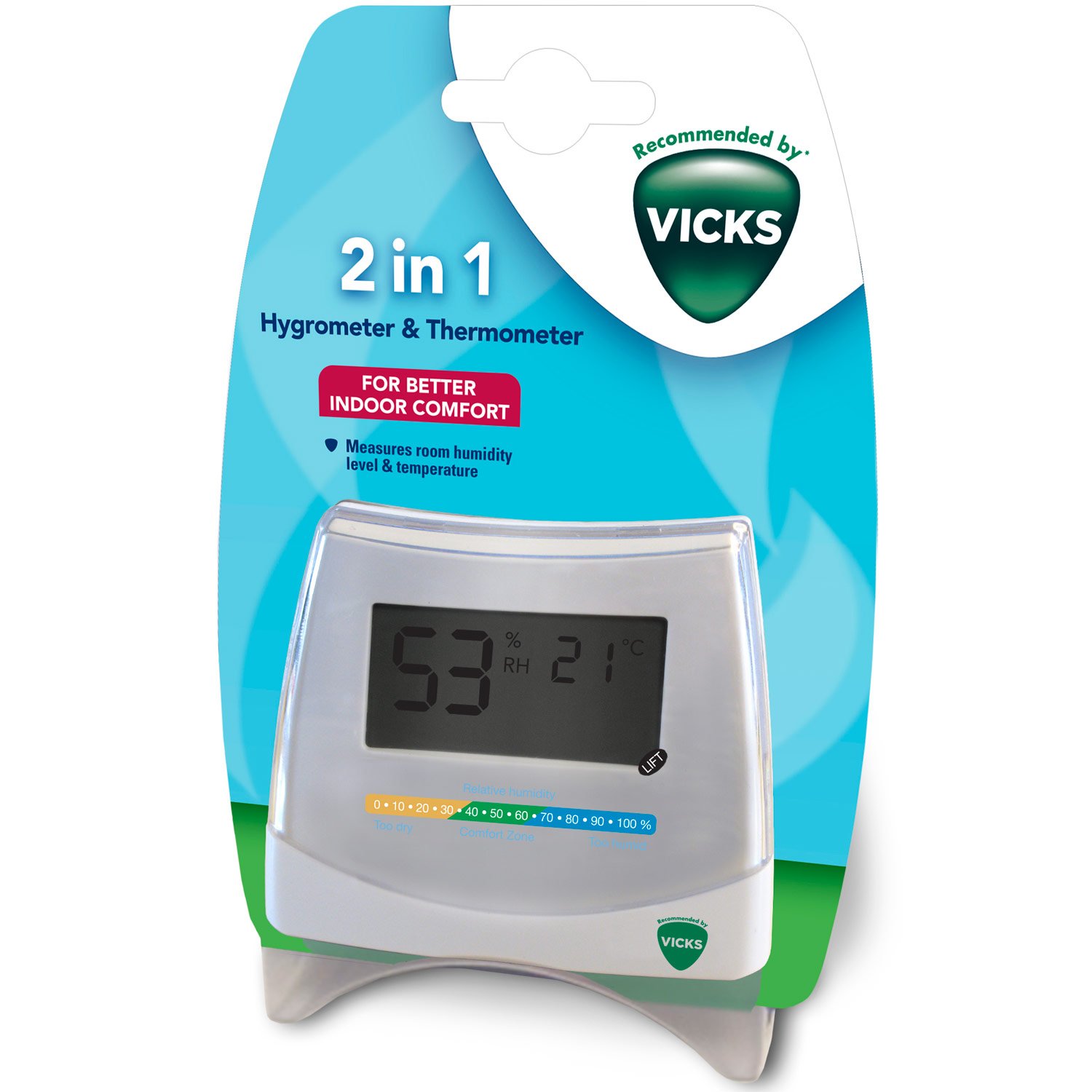 Vicks 2 in 1 Hygrometer & Termometer V70