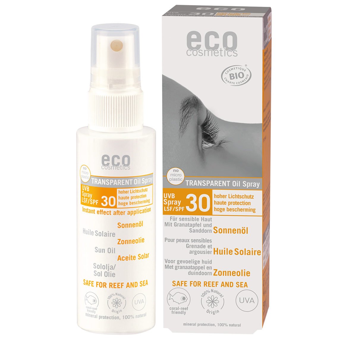 Eco Cosmetics Transparent Oil Spray SPF30 50 ml