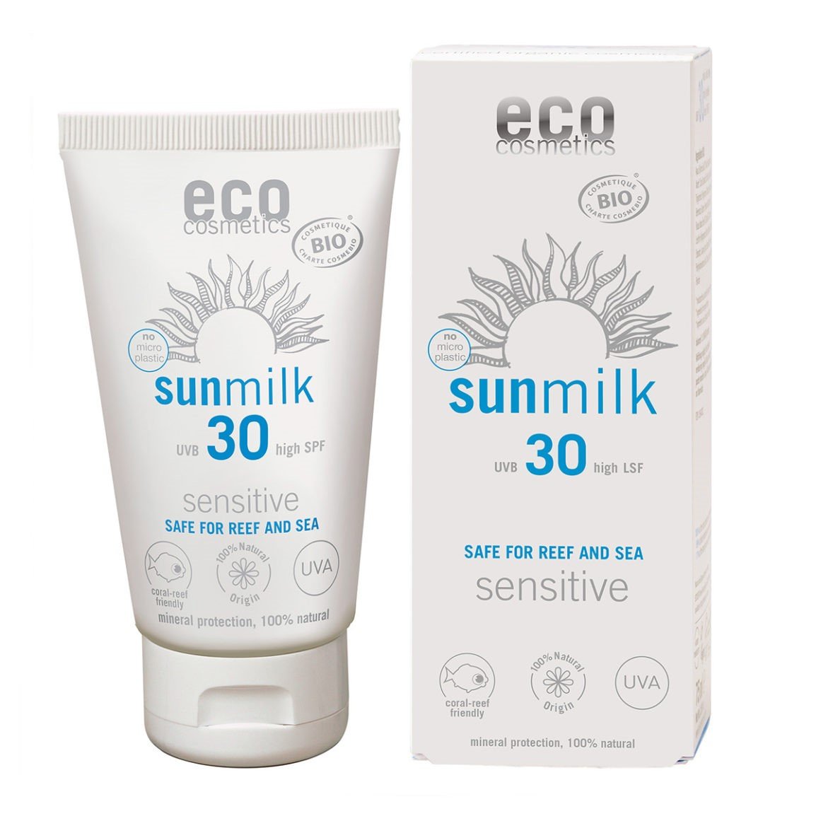 Eco Cosmetics Sun Milk SPF30 Sensitive  75 ml