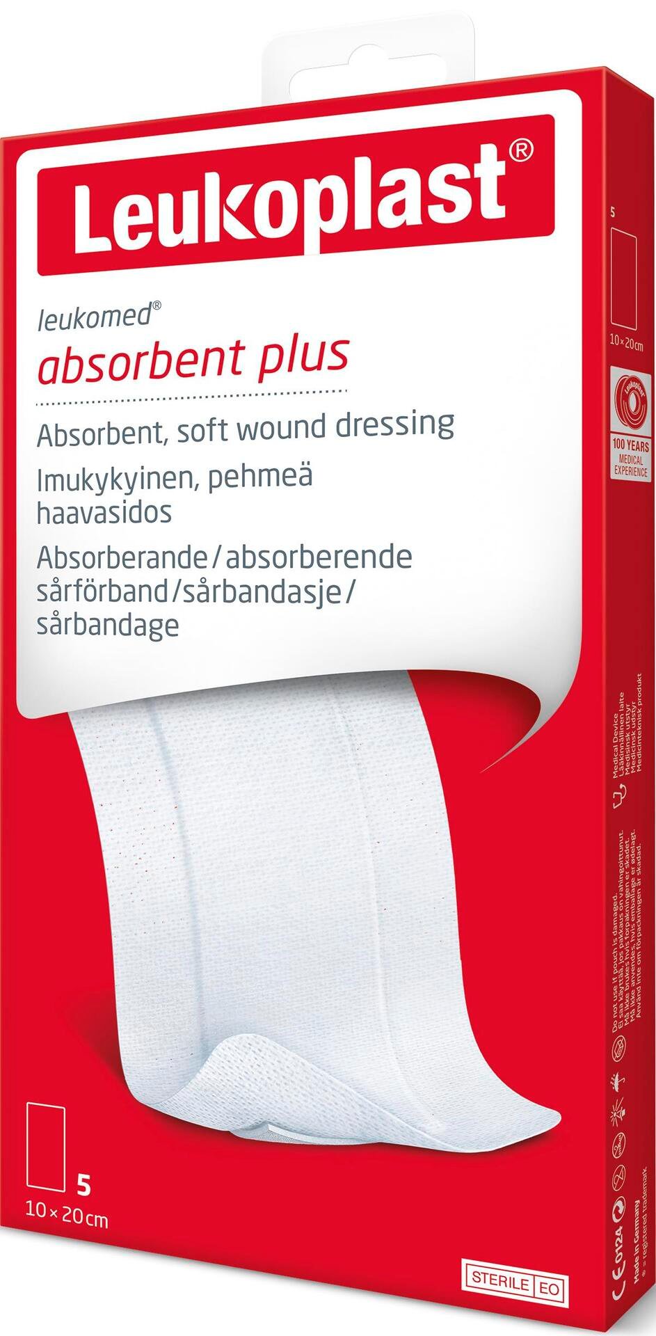 Leukoplast Leukomed Snabbförband 5 st 10x20 cm