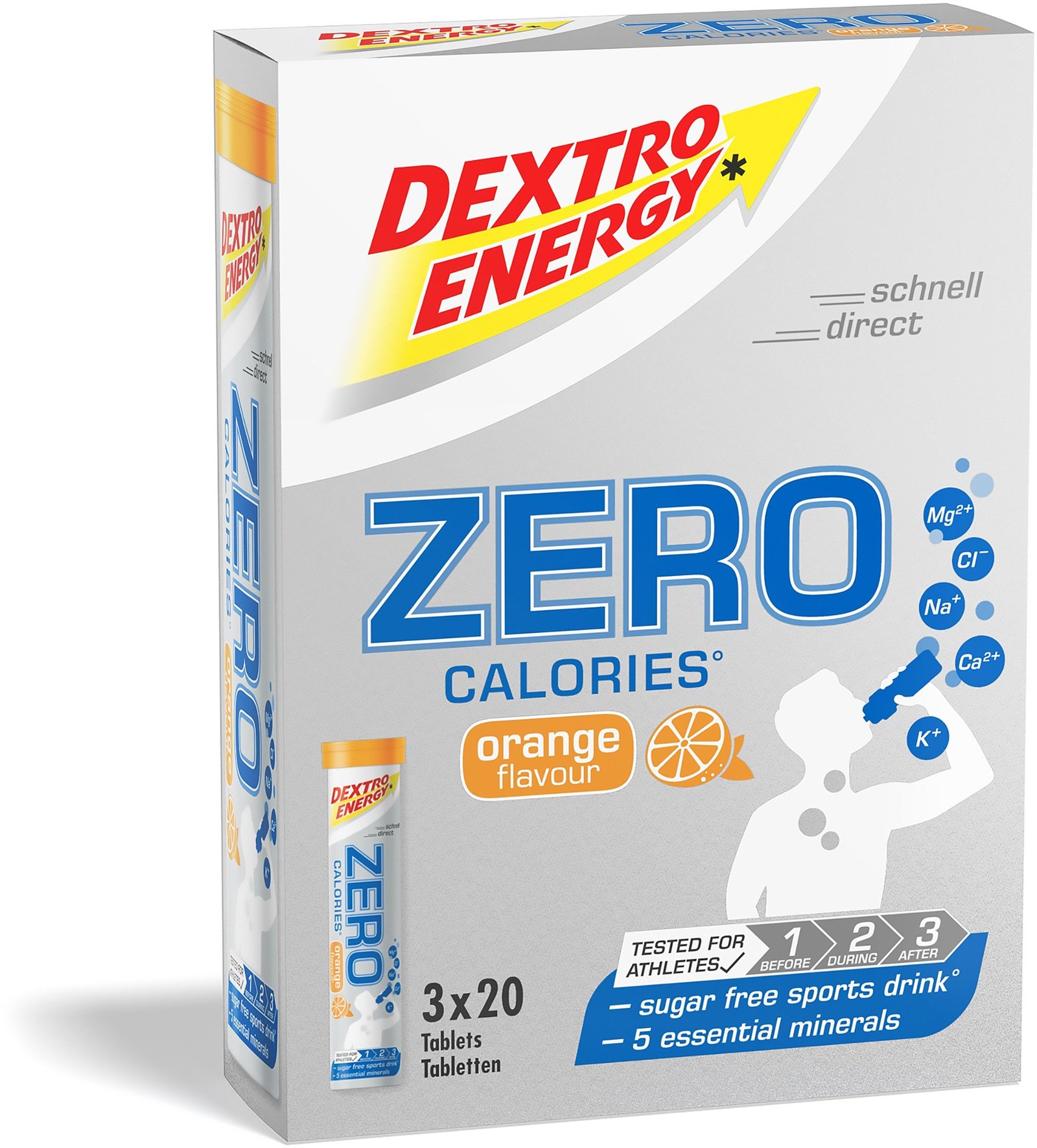 Dextro Energy Zero Orange 3 x 20 brustabletter