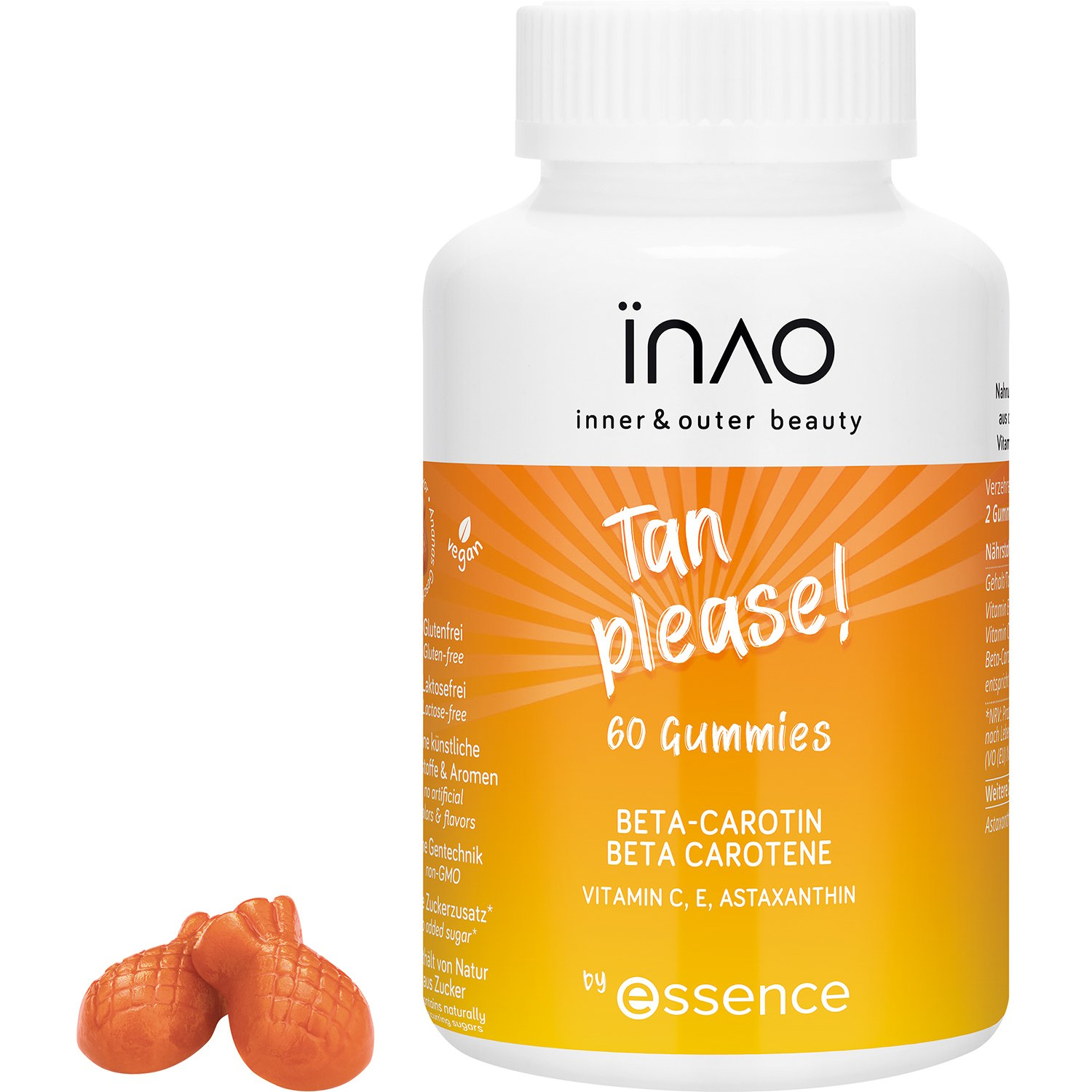 INAO Inner & Outer Beauty by essence Tan Please! 60 tuggtabletter