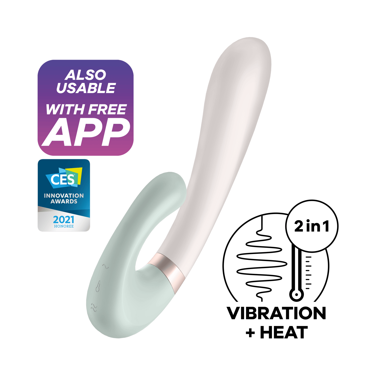 Satisfyer Heat Wave Connect App Mint Rabbitvibrator 1 st
