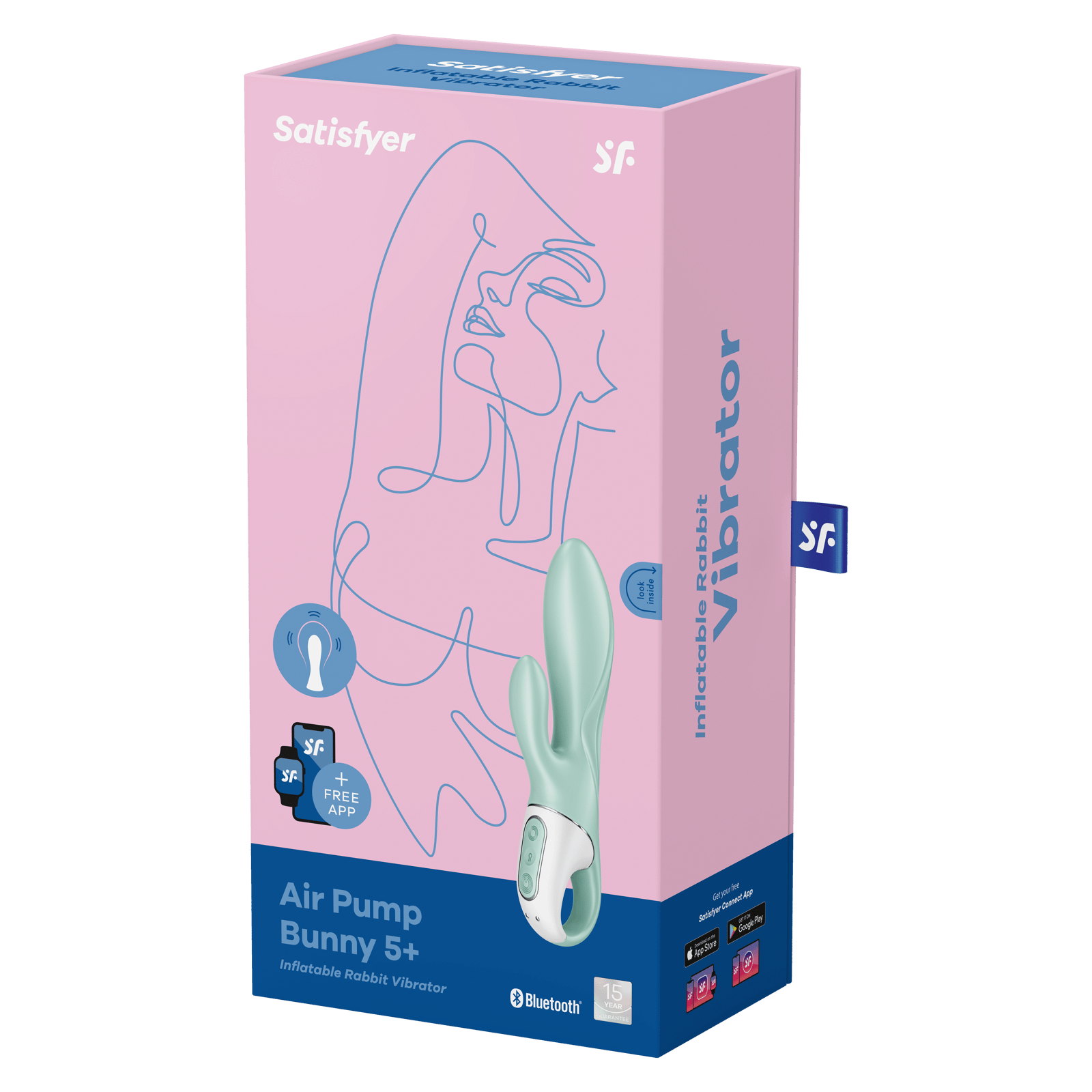 Satisfyer Air Pump Bunny 5+ Mint Rabbitvibrator 1 st